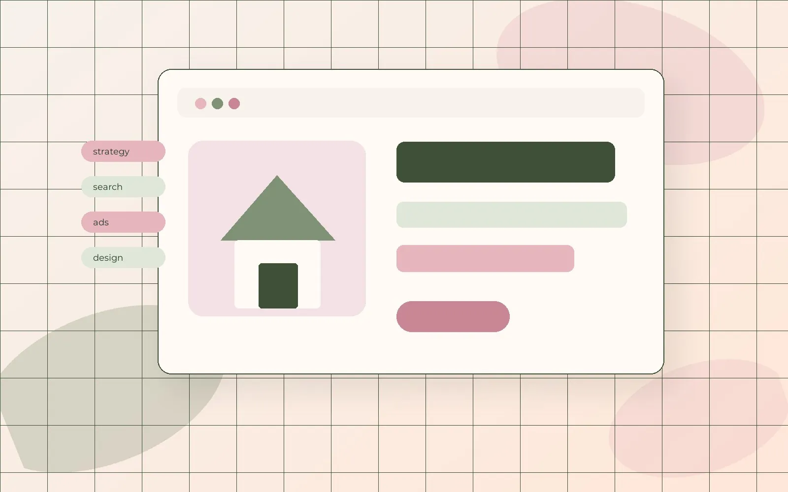Home remodeling website concept with premium design SEO and paid ads landing page elements